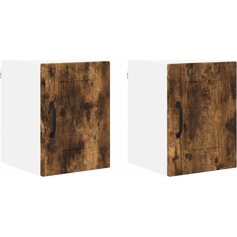 Meuble mural de cuisine，Armoire de cuisine 2 pcs Chêne fumé 30 x 31 x 40 cm CFW41200 (1/5)