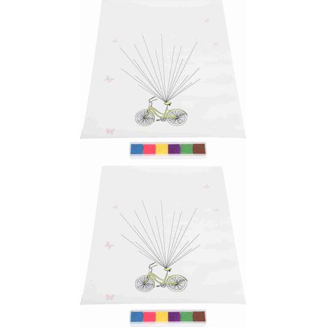 2er-Set Innovative DIY Gästesignatur-Fingerabdruck-Gästeschild-Malerei-Dekoration für Hochzeitsfeier (1/5)