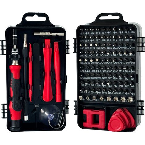 115-in-1-Mini-Schraubendreher-Set (rot) Präzisions-Schraubendreher-Set für Waschmaschine, Klimaanlage, Kühlschrank, Elektroauto