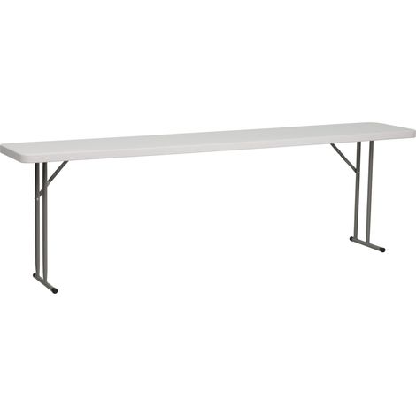 18 Pouces Largeur de 96 Pouces Longueur Granite Plastique Table Pliante de Formation, Gris/Blanc (1/5)