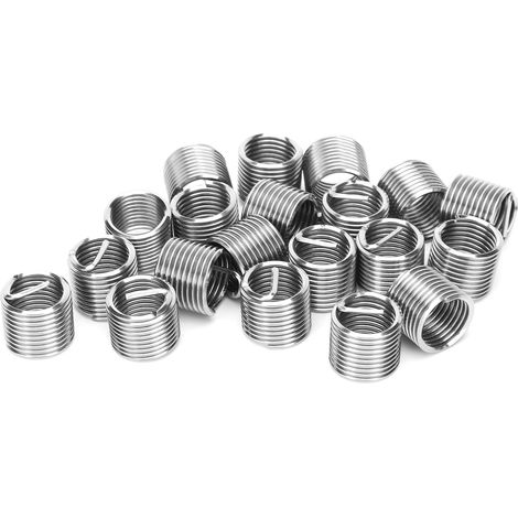 20 Pièces Douilles Filetées M12 x 1.5 en Acier Inoxydable pour Réparation de Filets (1/5)