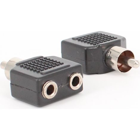 RCA male to 3.5mm female jack adapter, RCA male to 3.5mm female headphone audio/video adapter. (1/3)