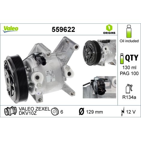 Compresseur, climatisation Valeo 559622 BJL961450