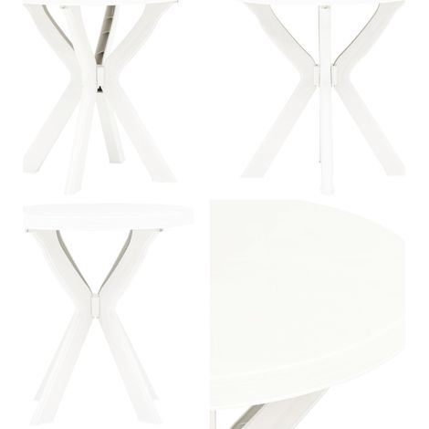 Bistrotisch Weiß Ø70 cm Kunststoff - Gartentisch - Gartentische - Home & Living (1/5)