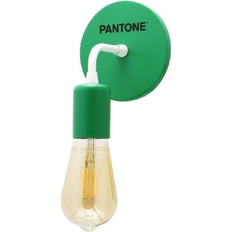 Lampe Murale Drop - Applique - Vert, Blanc, Noir en Métal, Bois, 12 X 12 X 17 cm, 1 X E27, Max 100W (1/4)