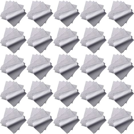 Panno Pulizia Microfibra 100 Pezzi – 15x15 cm Grigio, Morbido e Senza Pelucchi – Design Elegante per Occhiali, Schermi e Lenti Ottiche (1/5)