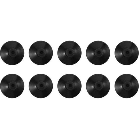 10 Stück 27 mm schwarze Saugnäpfe für Aquariumpumpen mit Befestigungsclip - Crezuo