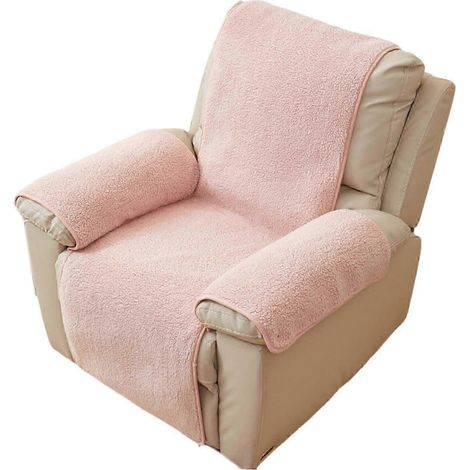 Housses d'accoudoirs pour canapés et fauteuils inclinables, en tissu imitation laine, sans danger pour les animaux et les enfants, antidérapantes, 66-69 cm. (1/5)