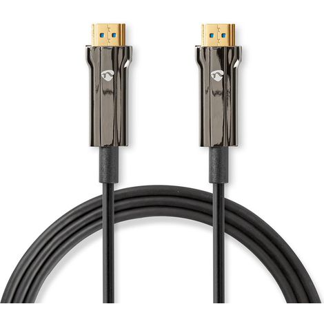 Nedis Aktive Optische Ultra High Speed HDMI-Kabel mit Ethernet / HDMI™ Stecker / HDMI™ Stecker / 8K@60Hz / 48 Gbps / 15.0 m / Rund / PVC / Schwarz / Kartonverpackung (1/5)