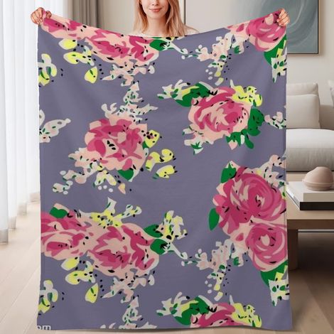 Couverture de lit en polaire, douce et chaude en microfibre légère pour le printemps, décoration de salon, excellent cadeau pour femmes et hommes, 6080 pouces (1/4)