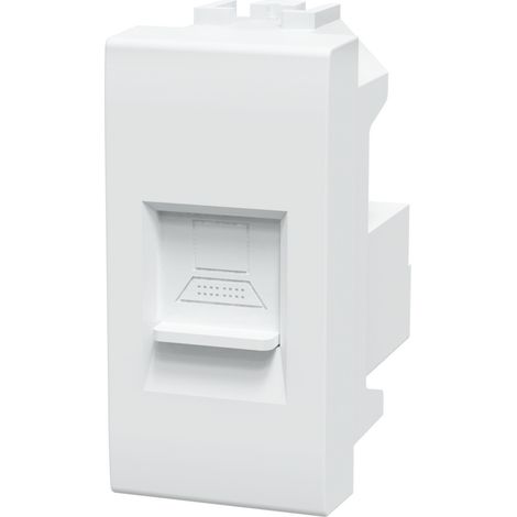 Presa Dati LAN RJ45 Cat5e UTP bianca compatibile anche con BTicino Livinglight