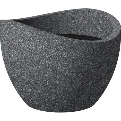 Scheurich - Wave Globe, Vaso effetto granito, colore: Granito Nero (Schwarz-Granit), Ø 40 cm, altezza: 30 cm (1/4)