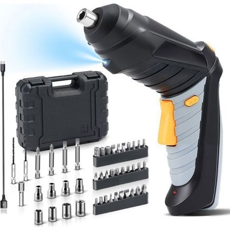 Cordless Drill Driver with 47 Accessories, USB LED Light for Tradespeople, Furniture and Toy Assembly (1/5)