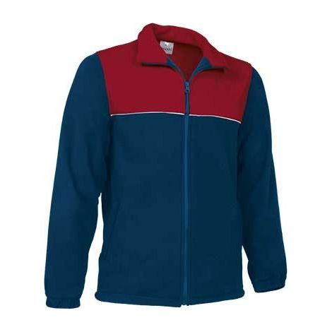 Chaqueta polar en colores combinados antipeeling Pacific 6/8 niño Azul marino / Rojo loto / Blanco