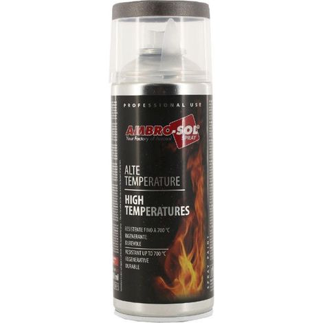 Peinture haute température - AMBRO-SOL - V400TEMP.6 - Gris anthracite - 400 ml - Résistance jusqu'à 650°C (1/2)