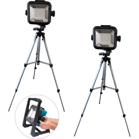 Makita DML805 18v 240v LXT LED Work Light Site Light + Tripod Stand + Bag x 2 (1/5)