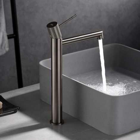 Imex - Grifo Monomando Lavabo Caño Alto Niquel Serie Line (1/2)