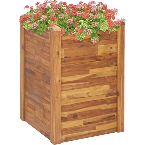 Arriate de madera maciza de acacia 60x60x84 cm vidaXL (1/5)