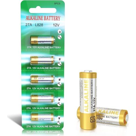 Paquete de 5 pilas alcalinas 27 A 12 V V27A LR27A MN27 L828 A27 12 V (1/5)
