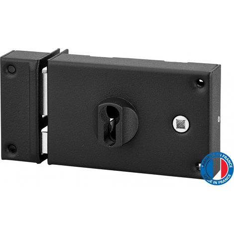 Thirard – Boitier de serrure horizontale à fouillot pour porte d'entrée gauche – Dimensions 140x88mm – Carré 7mm – Mécanisme 2 tours en acier zingué