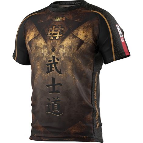 T-shirt tecnica Bushido da uomo, taglia 2XL, nera.