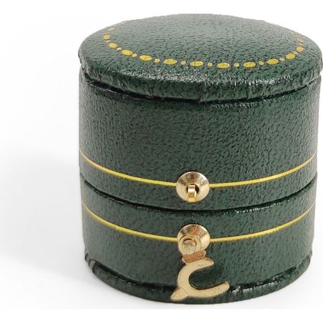 Boîte à bagues vintage bijoux présentoir organisateur boîte sortie en cuir PU(vert) (1/5)