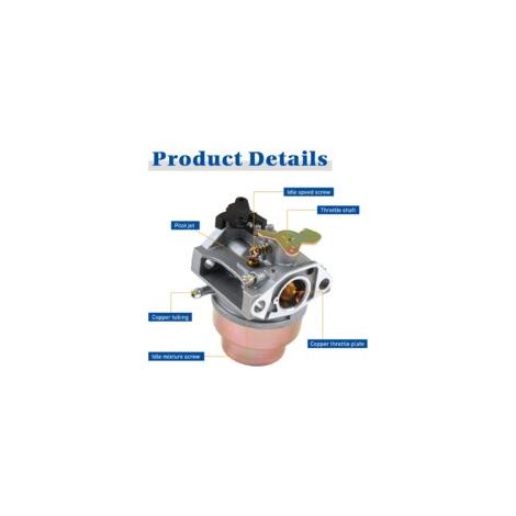 Carburateur avec joint et filtre à air pour tondeuses Honda GCV135, GCV160, GC135, GC160, HRB216, HRR216, HRS216, HRT216 et HRZ216. Remplace la pièce 16100-Z0L-023. (1/4)