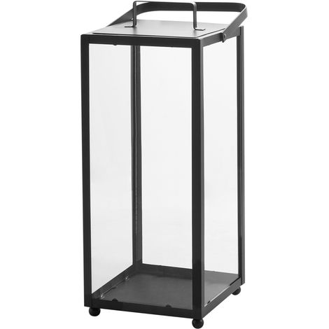 Modern Minimalist Lantern Black Iron Decorative Candle Holder Lamp 41 cm Lepar