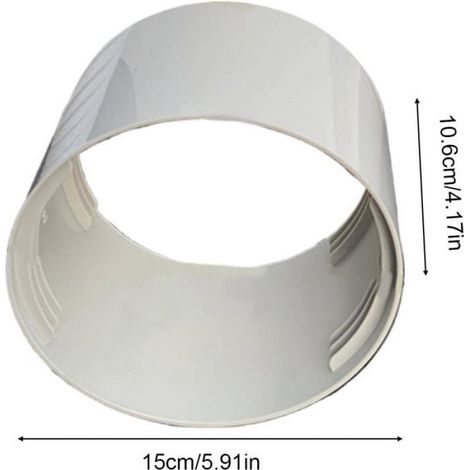 Connecteur Tuyau Climatiseur Portable - 15 cm - Joint Double Anneau Silicone - ABS 150°C - Anti-Retour D'Air - 1 Pièce (1/5)