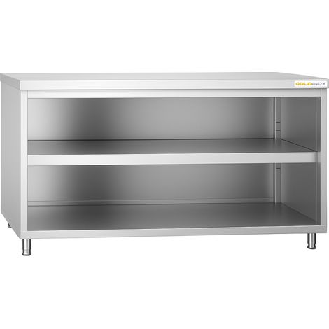 Meuble bas inox ouvert 1600x800 mm PREMIUM - GOLDINOX (1/4)