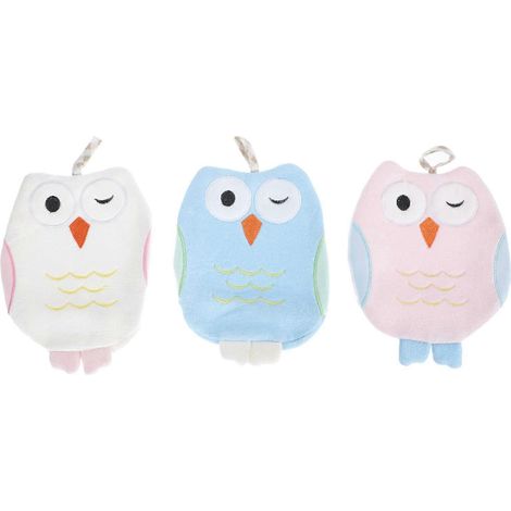 Gants de bain chat hibou de dessin animé compatibles avec les gants exfoliants en fibre de bambou (lot de 3) (1/5)