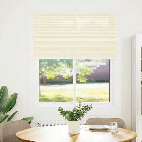 Maison Exclusive - Tenda Plissettata Crema 105x150 cm Larghezza Tessuto 104,4 cm
