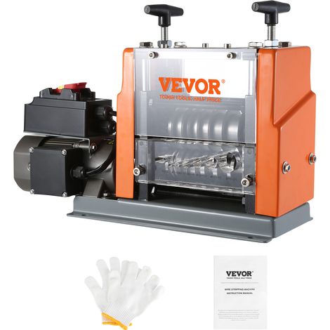 Vevor – Pince à dénuder électrique 1,5-25 mm – Moteur 60 W – 7 canaux de coupe – Panneau transparent avec marquage – Pour recyclage cuivre