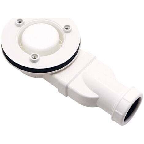 Pour receveurs de douche extra-plats, modèle 1. Accessoire pour bonde de lavabo de douche plate en plastique ABS anti-odeurs. Blanc (1/4)