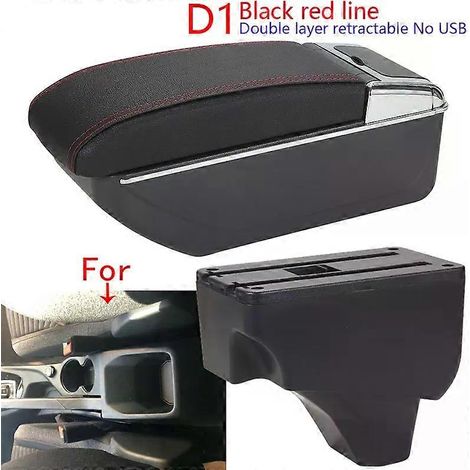 Boîte de rangement pour accoudoir Peugeot 208 / Peugeot 2008 (2019-2024) - Accessoire intérieur de rénovation avec cendrier intégré (1/5)