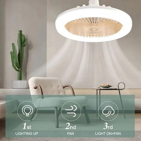 Lampe de ventilateur de plafond multifonctionnelle silencieuse pour la maison avec aromathérapie et purification de l'air (1/5)