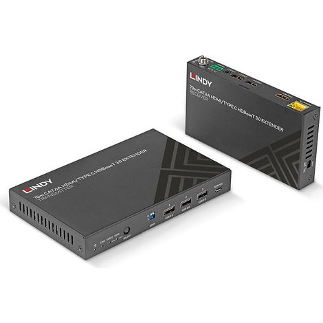 Lindy 38346 AV Extender Trasmettitore e ricevitore AV Nero (1/4)