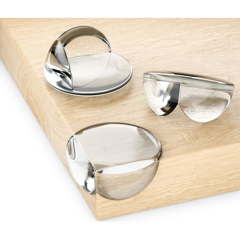 6 Pièces Protection d'angle Bébé - Autocollants Silicone Transparent Doux Rond 20x43mm - Protection de Bord de Table pour Bois, Métal, Verre