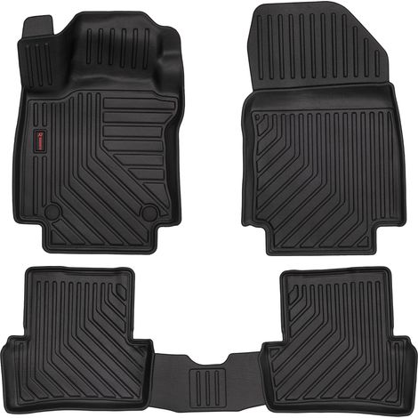 Alfombrillas de goma 3D para Renault Clio IV (Grandtour, familiar, hatchback, 2013-) - Borde de 5 cm