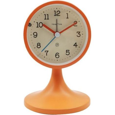 Métal Reveil Vintage Silencieux, avec Support Amovible,Réveil Matin Analogique, Ancien Horloge de Chevet sans Tic-tac pour Bureau Chambre Table(orange) (1/5)