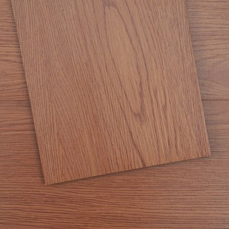 Revêtement de sol en vinyle auto-adhésif 914 mm x 152 mm, 36 dalle de 2,5 mm d'épaisseur à décoller et à coller, grain de bois brun foncé pour cuisine, salle à manger, chambre et salle de bain (1/5)