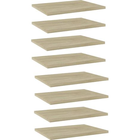 Panneau de bibliothèque 8pcs Chêne sonoma 40x30x1,5cm Aggloméré vidaXL