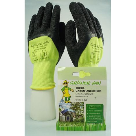 12x Latex Handschuhe Gartenarbeit Montage Schnittschutz Mechaniker Paar Größen (1/3)