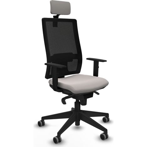 Horna sincro malla negra similpiel blanco brazos 1D base piramidal cabecero 2D ruedas 65mm engomadas (1/5)