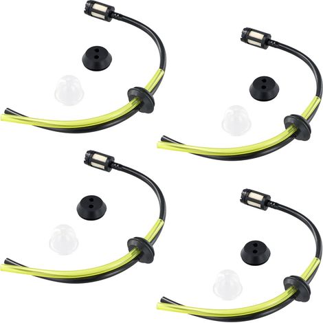 Tuyaux D'essence Avec Filtre, 4 Ensembles Universel Filtre à Essence Kit, Durites de Tondeuses Poire d Amorçage, Tuyau Carburant pour Débroussailleuse Tronconneuse Taille-Haie - (1/5)