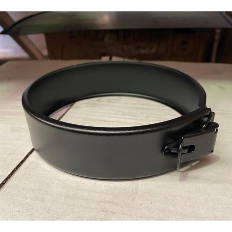 Poujoulat – Collier pour fumisterie peint Ø80/130mm – Inox noir mat – Élément technique de sécurité pour poêles à granulés – Finition lisse