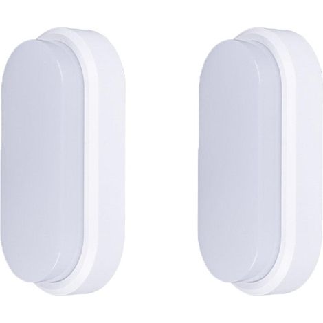 Plafonnier LED - IP54 - 12 W - Lumière Blanche Neutre 4000 K - Pour Cave Salle De Bain Et Salon - Lot De 2 (1/5)
