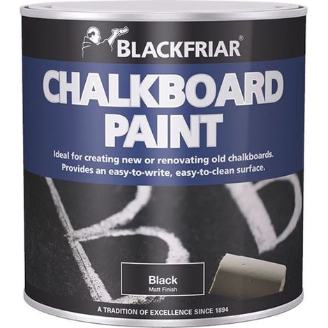 Blackfriar Chalkboard Paint 250ml - Black Finish, Ideal for Creating Writable Surfaces