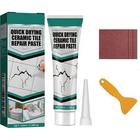 Joint pour carrelage 100ml – Pâte prête à l'emploi imperméable – Séchage rapide – Livré avec spatule et papier abrasif (1/5)