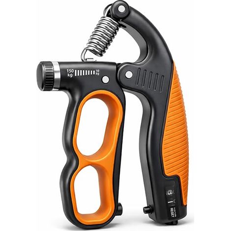 Hand Grip Strengthener - 22-330 Lbs Adjustable Resistance - Mechanical Rep Counter - Ergonomic TPE Handles - For Forearm Wrist Finger Training - 1 Piece (1/5)